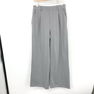 Halara Women Size Medium 8 10 Pants Gray Flex Day Stretch Straight Leg High Rise